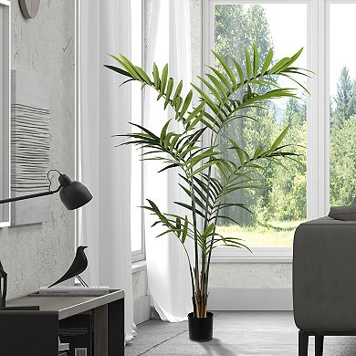 Vickerman Artificial Potted Kentia Palm Floor Decor