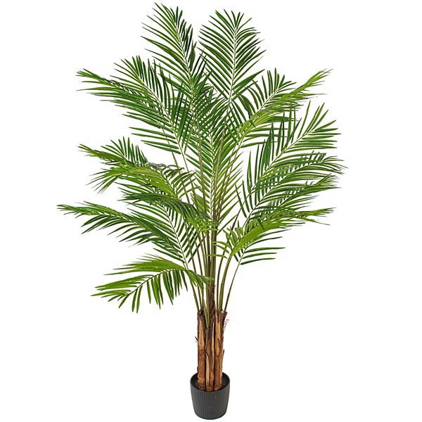 Vickerman 8' Artificial Potted Giant Areca Palm Tree