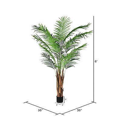 Vickerman 8' Artificial Potted Giant Areca Palm Tree