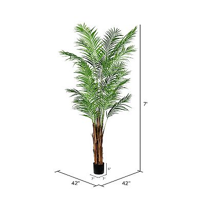 Vickerman 8' Artificial Potted Giant Areca Palm Tree
