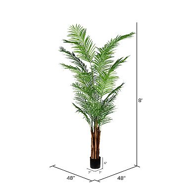 Vickerman 8' Artificial Potted Giant Areca Palm Tree