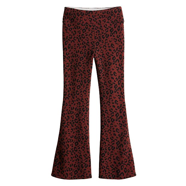 Leopard Print Flared Leggings