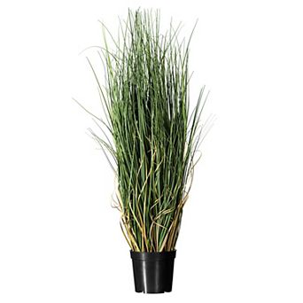 Vickerman 60" PVC Artificial Potted Green Curled Grass