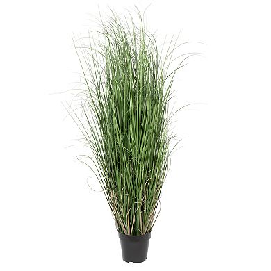 Vickerman 60" PVC Artificial Potted Green Curled Grass