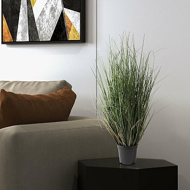 Vickerman 60" PVC Artificial Potted Green Curled Grass