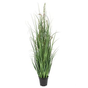 Vickerman 60" Artificial Potted Green Sheep's Grass and Plastic Grass