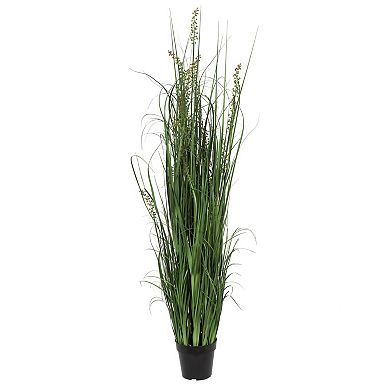 Vickerman 60" Artificial Potted Green Sheep's Grass and Plastic Grass
