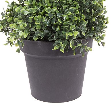 Vickerman 6' Artificial Potted Green Boxwood Spiral Tree