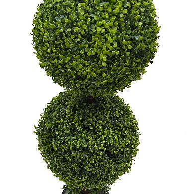 Vickerman 5' Artificial Triple Ball Green Boxwood Topiary