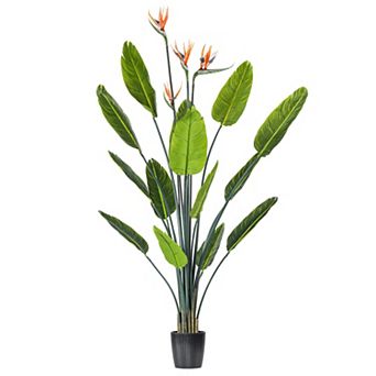 Vickerman 5' Artificial Potted Bird of Paradise Palm Tree