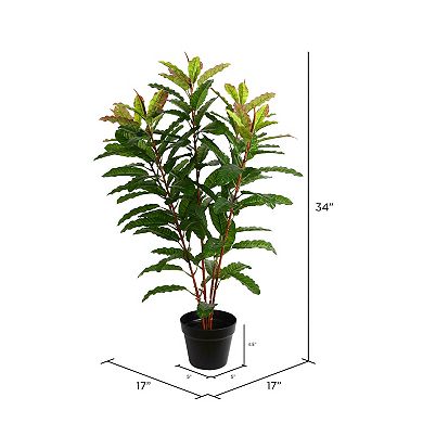 Vickerman 34" Artificial Green Myrtle Real Touch Plant
