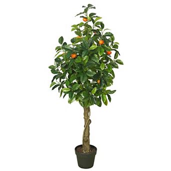 Vickerman 51" Artificial Green and Orange Real Touch Orange Tree