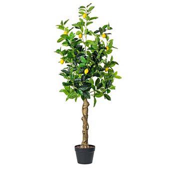 Vickerman 51" Artificial Green and Yellow Real Touch Lemon Tree