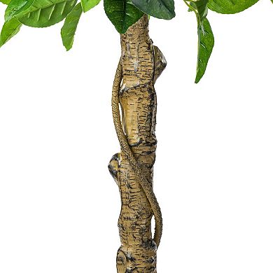 Vickerman 51" Artificial Green and Yellow Real Touch Lemon Tree
