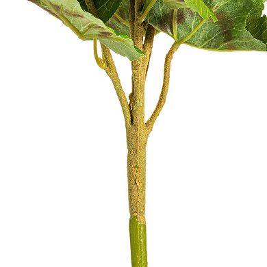 Vickerman 18" Artificial Red Geranium Bush 4 Pack