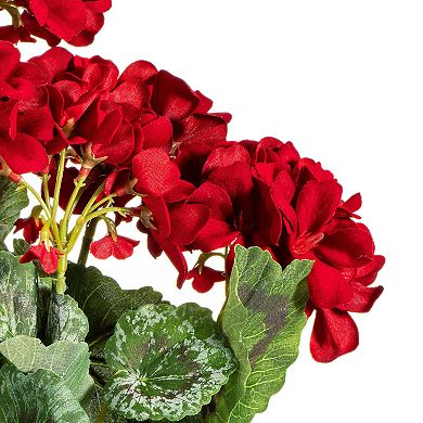 Vickerman 19 5" Artificial Light Pink Geranium Bush.