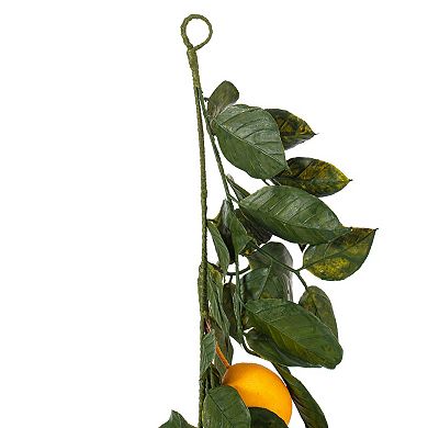 Vickerman 6' Artificial Green and Yellow Salal Leaf Lemon Garland