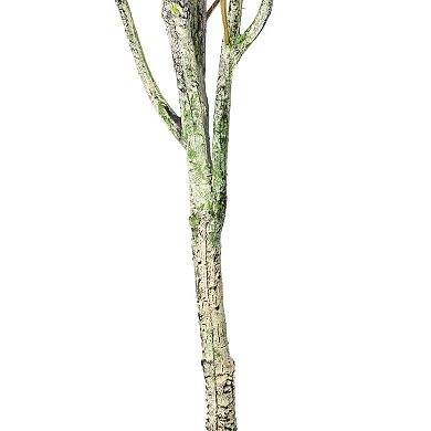 Vickerman 72" Artificial Green Olive Tree in Black Planters Pot