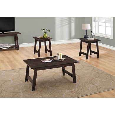 Monarch Transitional Coffee & End Table 3-piece Set