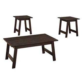 Monarch Transitional Coffee & End Table 3 pc Set