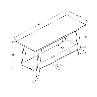 Monarch Angled Legs Contemporary TV Stand