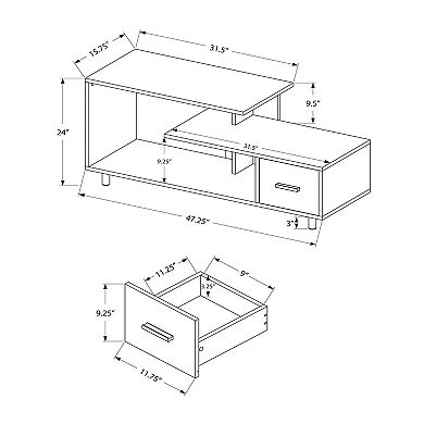 Monarch Contemporary Entertainment TV Stand