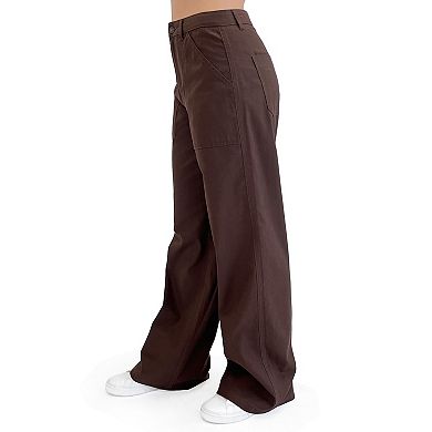 Juniors' Rewash High Rise Carpenter Wide Leg Pants