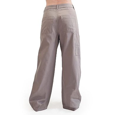 Juniors' Rewash High Rise Carpenter Wide Leg Pants