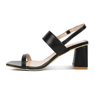 London Rag Women's Block Heel Sandals