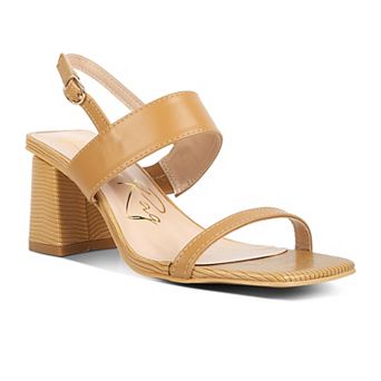 London Rag Women's Block Heel Elastic Gusset Sandals