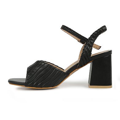 London Rag Women's Pleated Dress Sandals