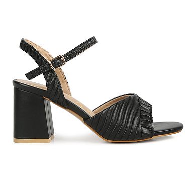 London Rag Women's Pleated Dress Sandals
