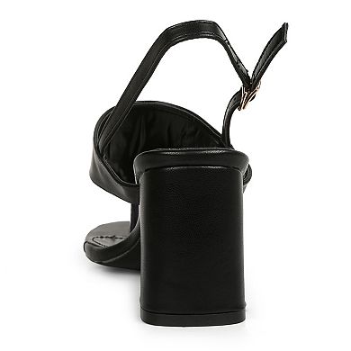 London Rag Monde Women's Block Heel Dress Sandals