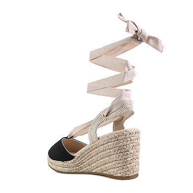 London Rag Little Mary Women's Strappy Wedge Sandals