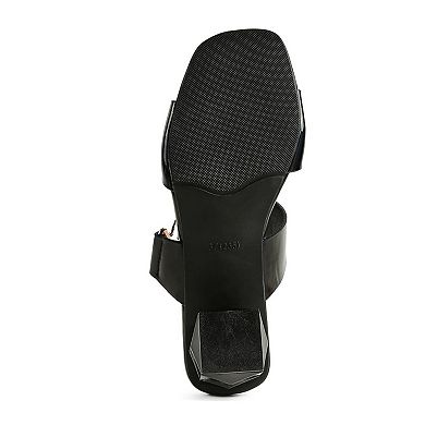 London Rag Hookup Women's Block Heel Slide Sandals