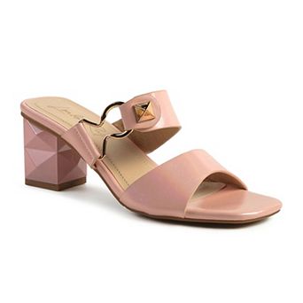 London Rag Hookup Women's Block Heel Slide Sandals