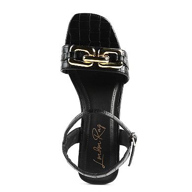 London Rag Icicle Women's Low Heel Chain Sandals