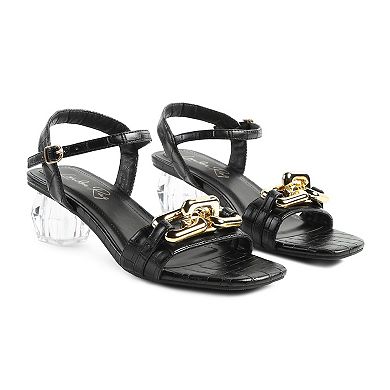 London Rag Icicle Women's Low Heel Chain Sandals