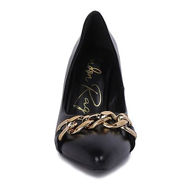 London Rag Majesty Women's Chunky Chain Pumps