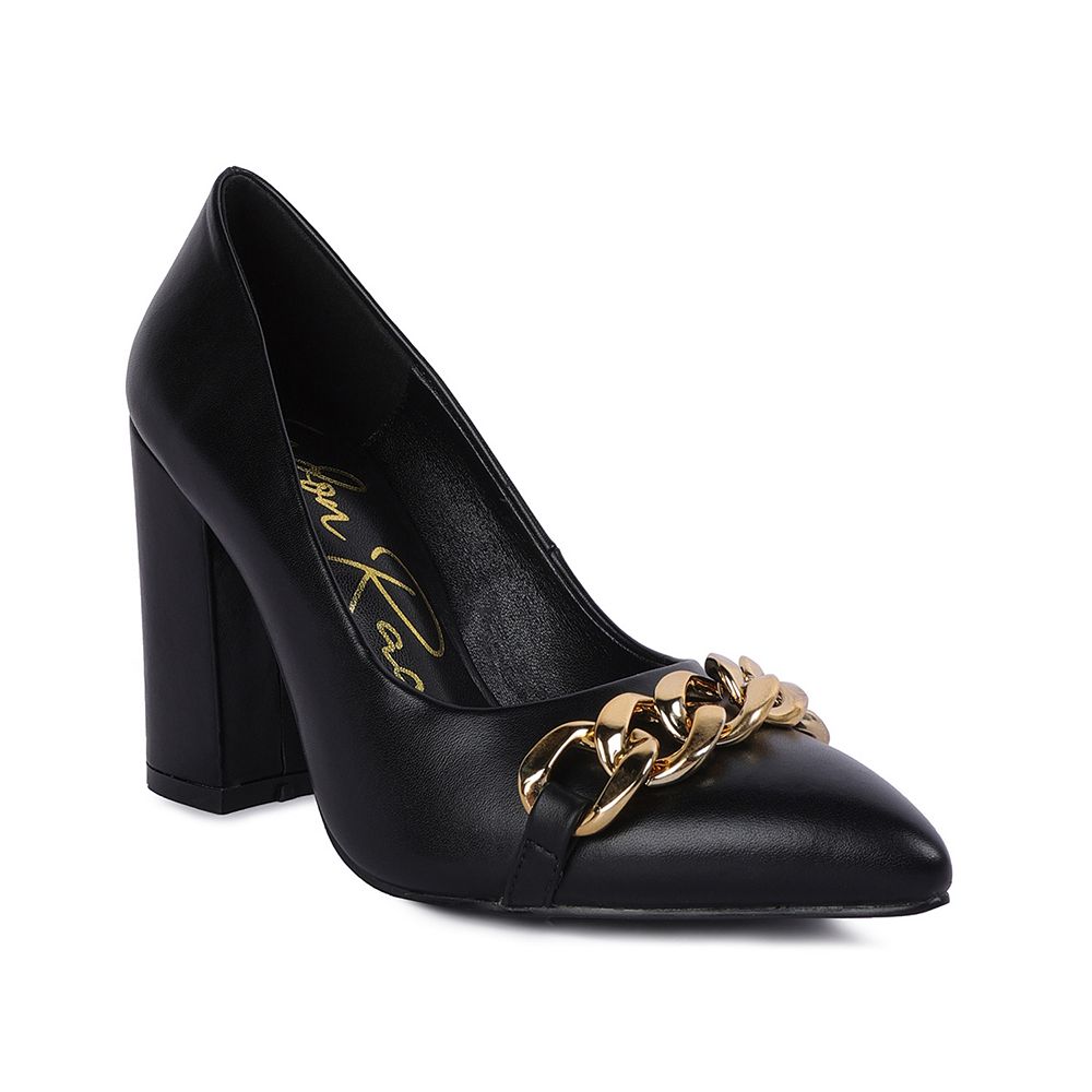 Lace Up Chunky Sole Pumps in London Magnolia main image 0