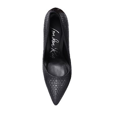 London Rag Brinkles Women's Croc Stiletto Pumps