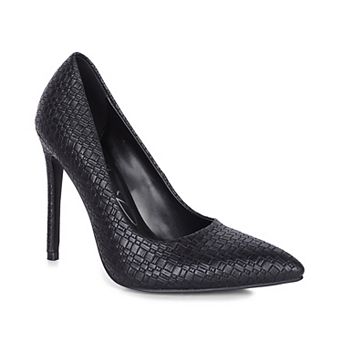 London Rag Brinkles Women's Croc Stiletto Pumps
