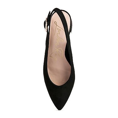 London Rag Top Job Women's Block Heel Slingback Sandals