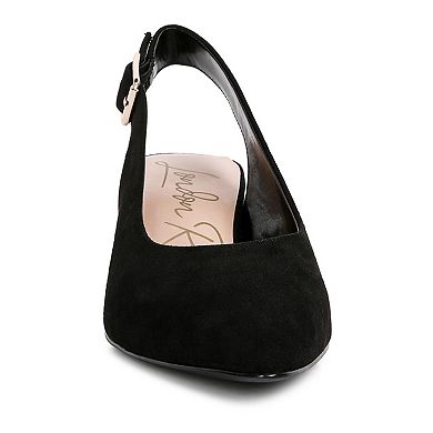 London Rag Top Job Women's Block Heel Slingback Sandals