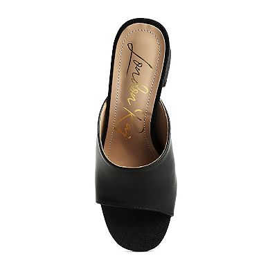 London Rag Block Heel Women's Slip On Sandals