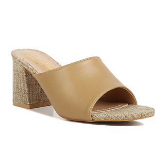 London Rag Block Heel Women's Slip On Sandals