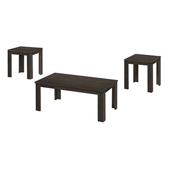 Monarch Contemporary Transitional Coffee & End Table 3 pc Set