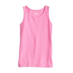 Kids Girls Childrens Neon Pink Vest Top Tank Top Fitted Age 5-13 Years