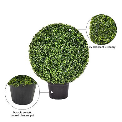 Vickerman 24" Artificial Green Boxwood Ball