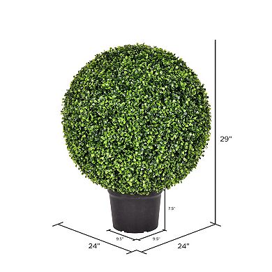 Vickerman 24" Artificial Green Boxwood Ball